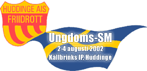 Huddinge AIS Friidrott, Ungdoms-SM den 2-4 augusti 2002 på Källbrinks IP i Huddinge